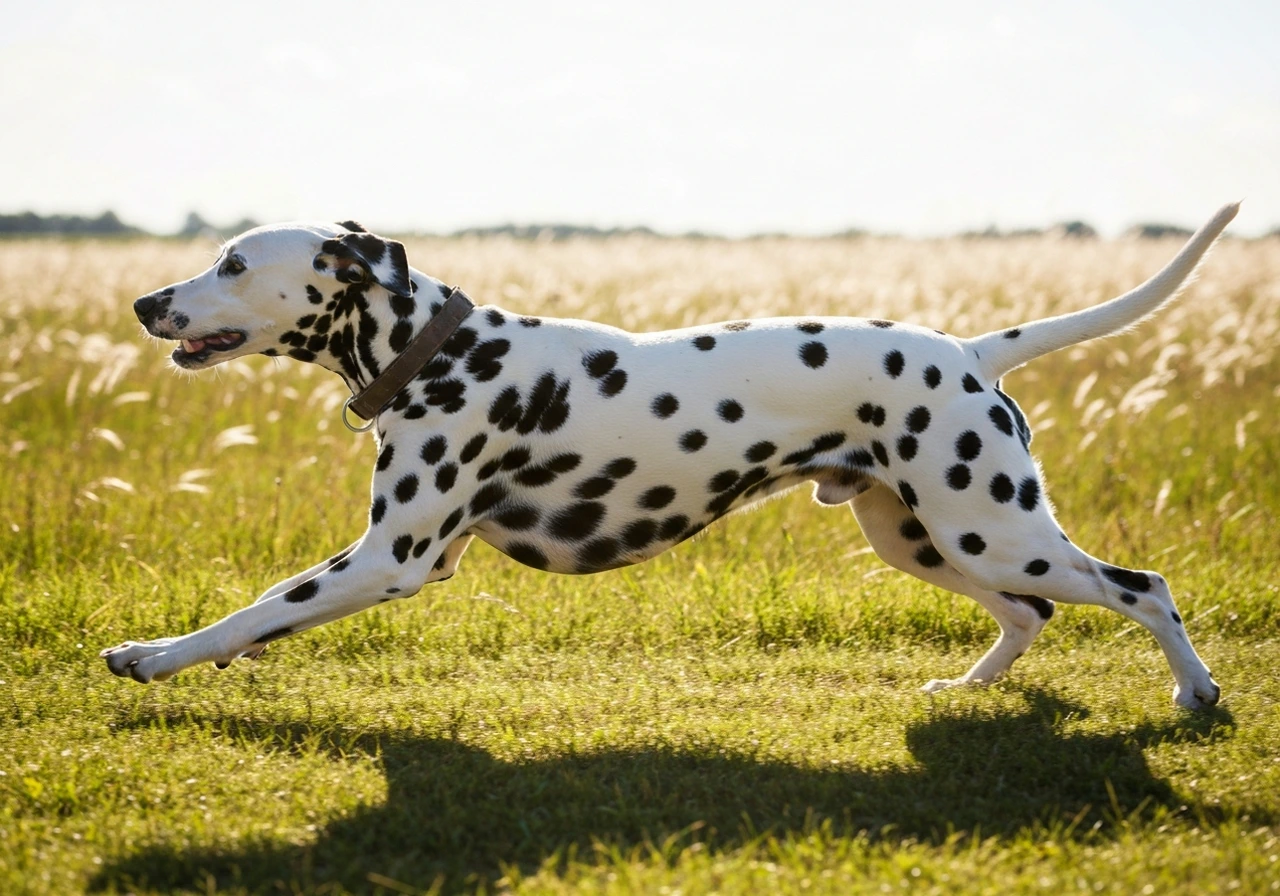 Dalmatian showing ticking pattern over white