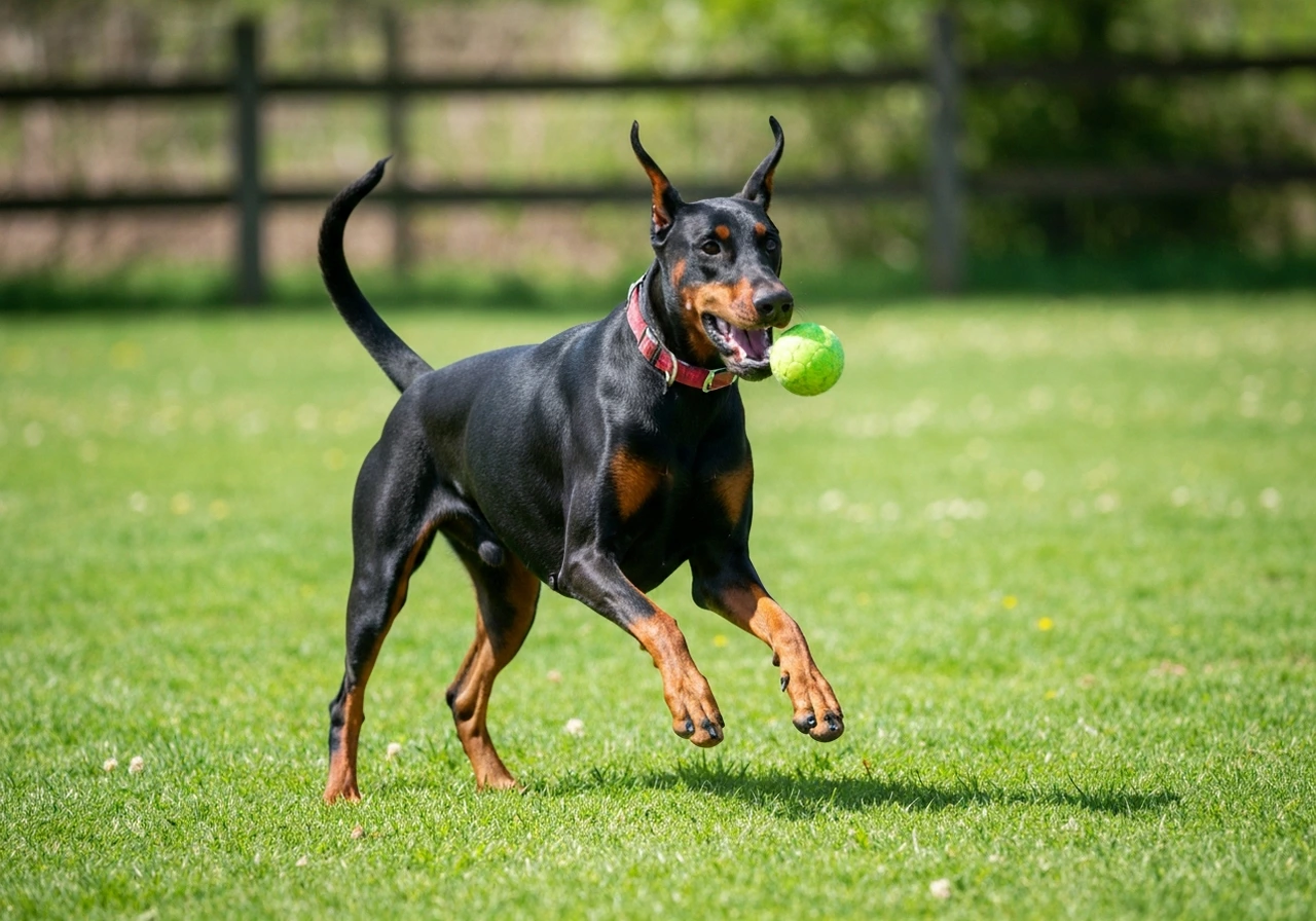 Dobermann showing tan point pattern